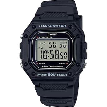 Casio Men's Water Resistant Digital Watch with Band W 218H 1AVCF Casio Men's Water Resistant Digital Watch with Band W 218H 1AVCF