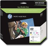 Front Zoom. HP - 02 6-Pack Ink Cartridges + Photo Paper.