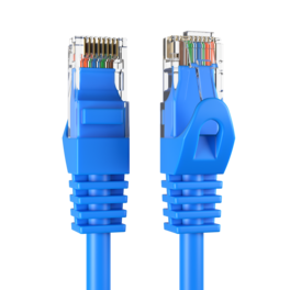 Cables Direct Online - 3 Pack Cat5e Ethernet Patch Cable 50 ft RJ45 350MHz 1Gbps LAN Network Cord for Modem Router Internet - Blue