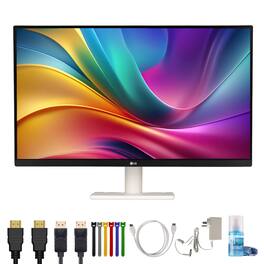 LG - UltraFine 27US500-W 27" 4K UHD (3840×2160) Monitor (White) | IPS, HDR10, 60Hz + More