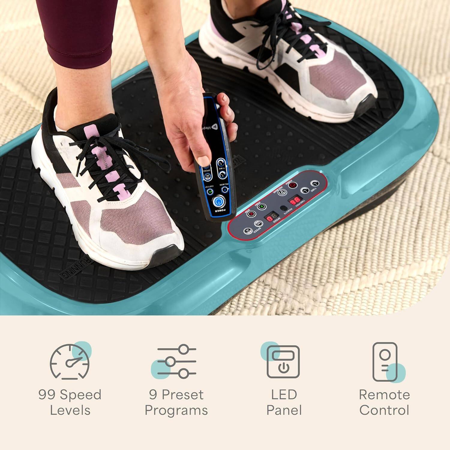 A 138 Sutrenm RUNNING  
99 Speed Levels  
9 Preset Programs  
LED Panel  
Remote Control