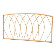 Front. bali & pari - Halia Modern Bohemian Rattan Queen Size Wall-mount Headboard - Natural Brown.