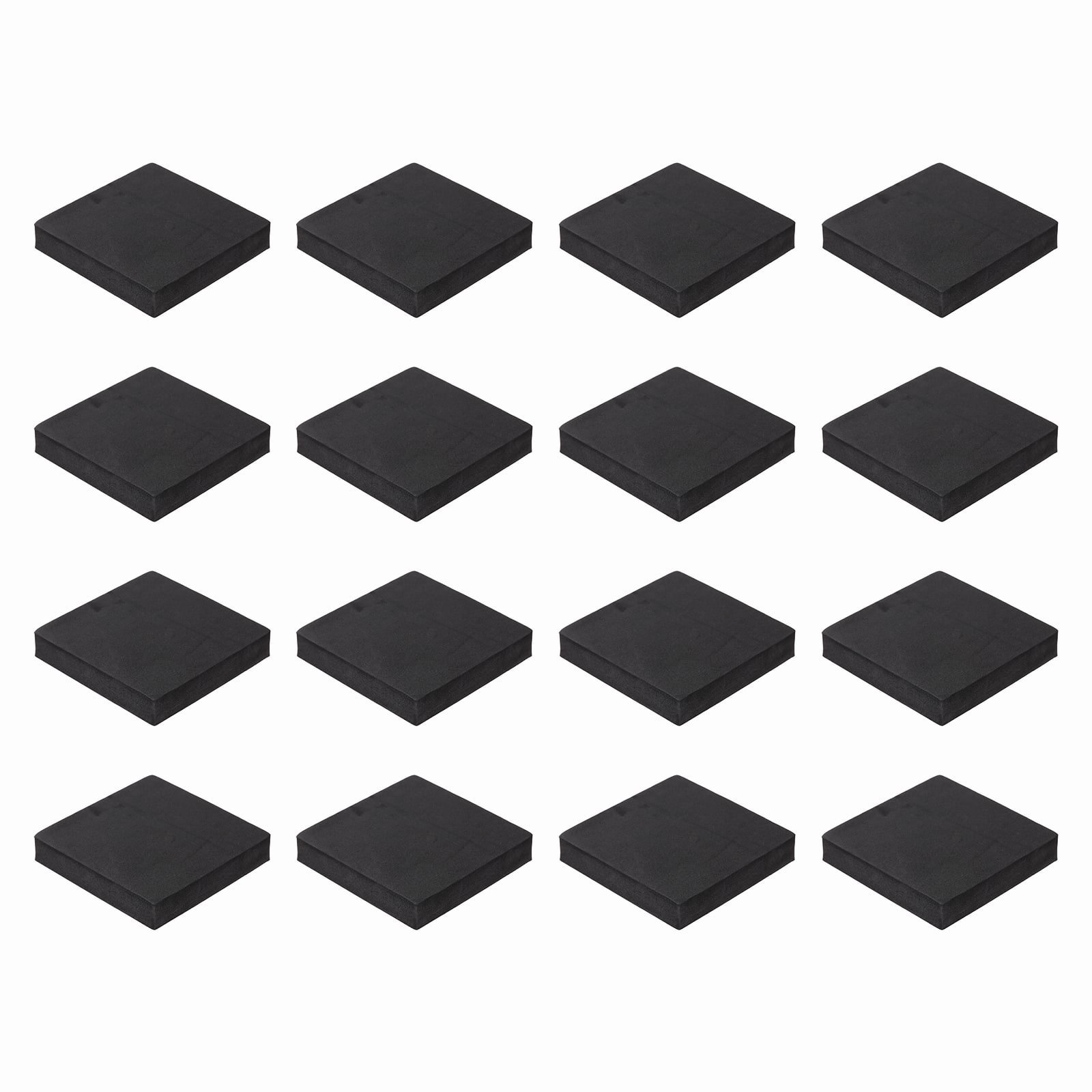 Unique Bargains - Single Sided Speaker Isolation Pads 80x80x15mm Square EVA Acoustic Foam Anti-Vibration Feet for Speaker Subwoofer, 16pcs - Black price history on PriceWatchPro