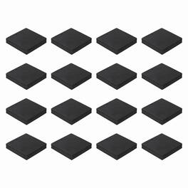 Unique Bargains - Single Sided Speaker Isolation Pads 80x80x15mm Square EVA Acoustic Foam Anti-Vibration Feet for Speaker Subwoofer, 16pcs - Black