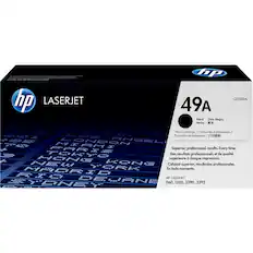 Front. HP - 49A Standard Capacity - Black Toner Cartridge - Black.