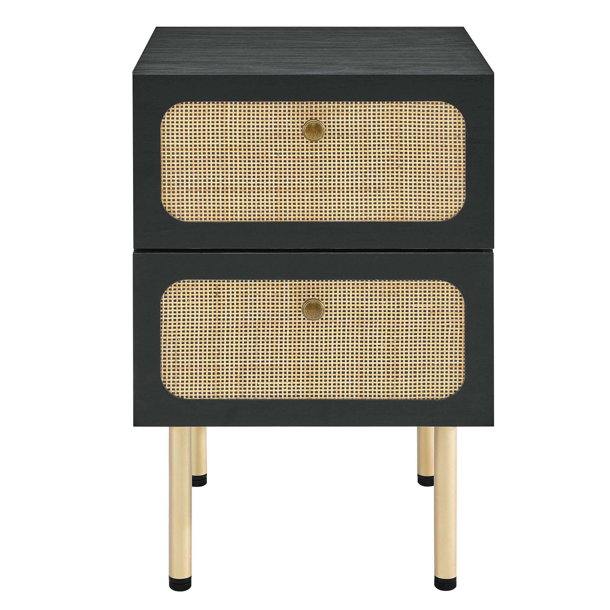 Alt View 2. Modway - Chaucer 2-Drawer Nightstand by Modway - Black.