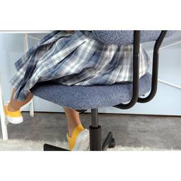 JJS - Low Back Velvet Office Computer Chair - Blue