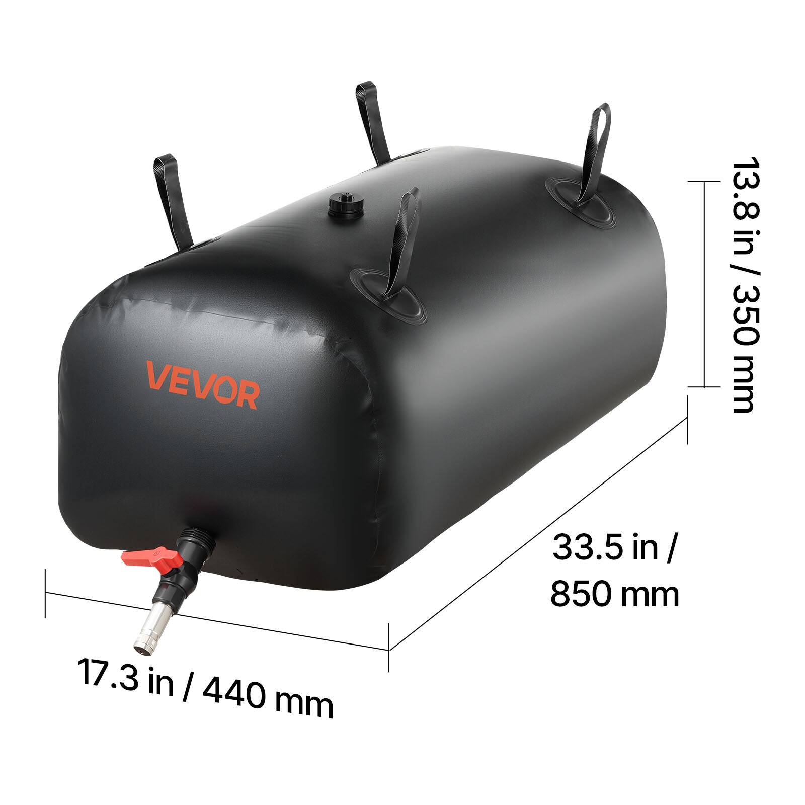 VEVOR

13.8 in / 350 mm

33.5 in / 850 mm

17.3 in / 440 mm