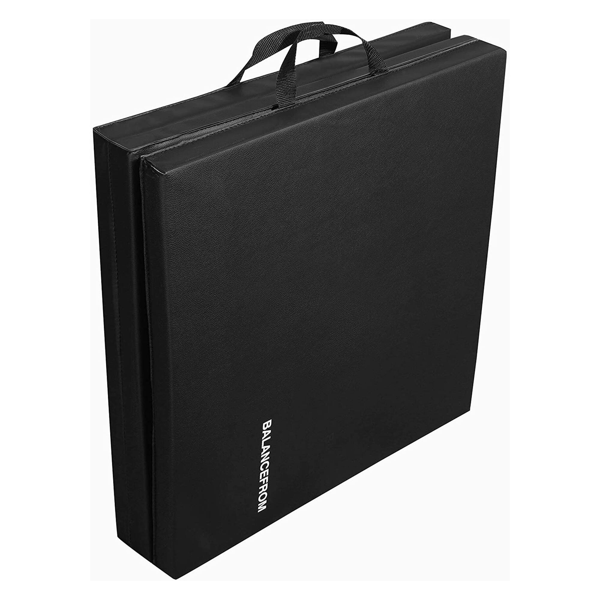 Alt View 7. BalanceFrom Fitness - BalanceFrom Fitness GoGym 6'x2'x1.5" Folding 3 Panel Exercise Gym Mat, Black - Black.