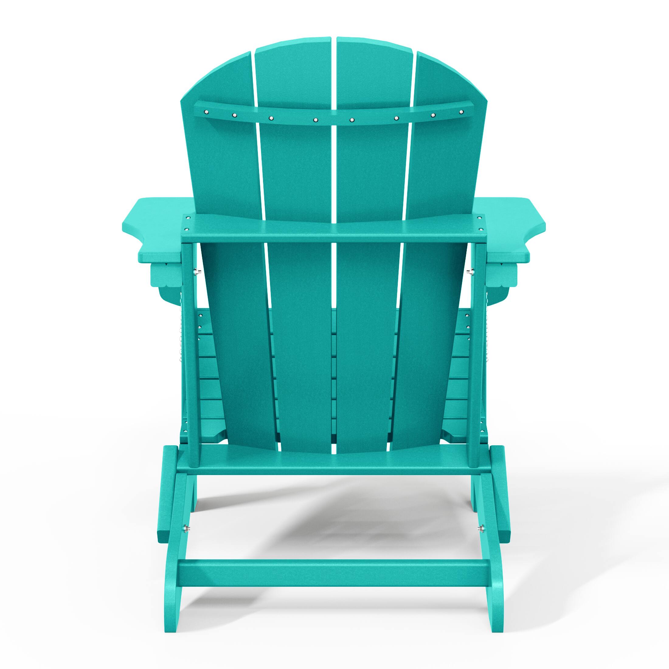 Alt View 2. WestinTrends - WestinTrends Malibu HDPE Outdoor Patio Folding Poly Adirondack Chair - Turquoise.