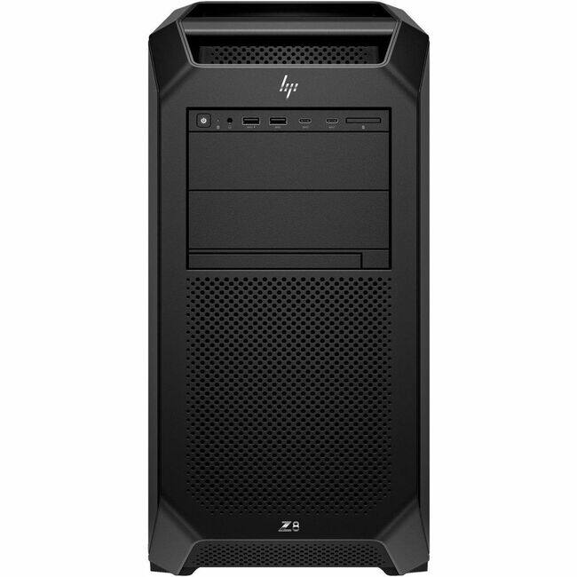 Front. HP - HP Z8 Fury G5 Workstation - 1 x Intel Xeon w7-3545 - 16 GB - 512 GB SSD - Tower - Black - Smart Buy - Intel W790 Chip - Black.