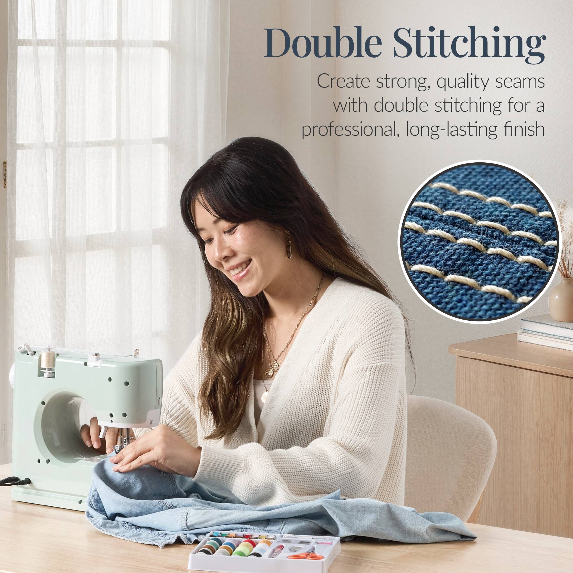 Double Stitching

Create strong, quality seams with double stitching for a professional, long-lasting finish