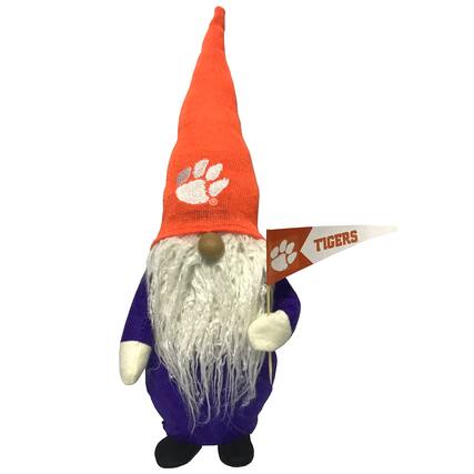 Front. Santa's Workshop - Orange Clemson Tigers 12'' Gnome - Orange.
