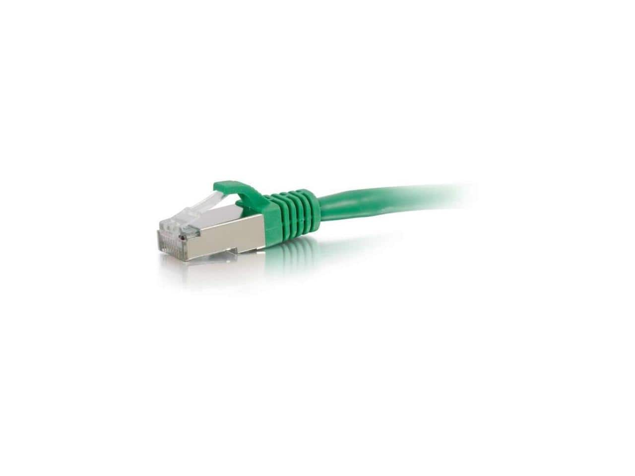 C2G / Cables to Go 00832 Cat6 Snagless Shielded (STP) Network Patch Cable, Green (8 Feet/2.43 Meters)
