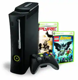 Refurbished Excellent - Xbox 360 Elite 120GB Bundle W/ Lego Batman And Pure - Xbox 360