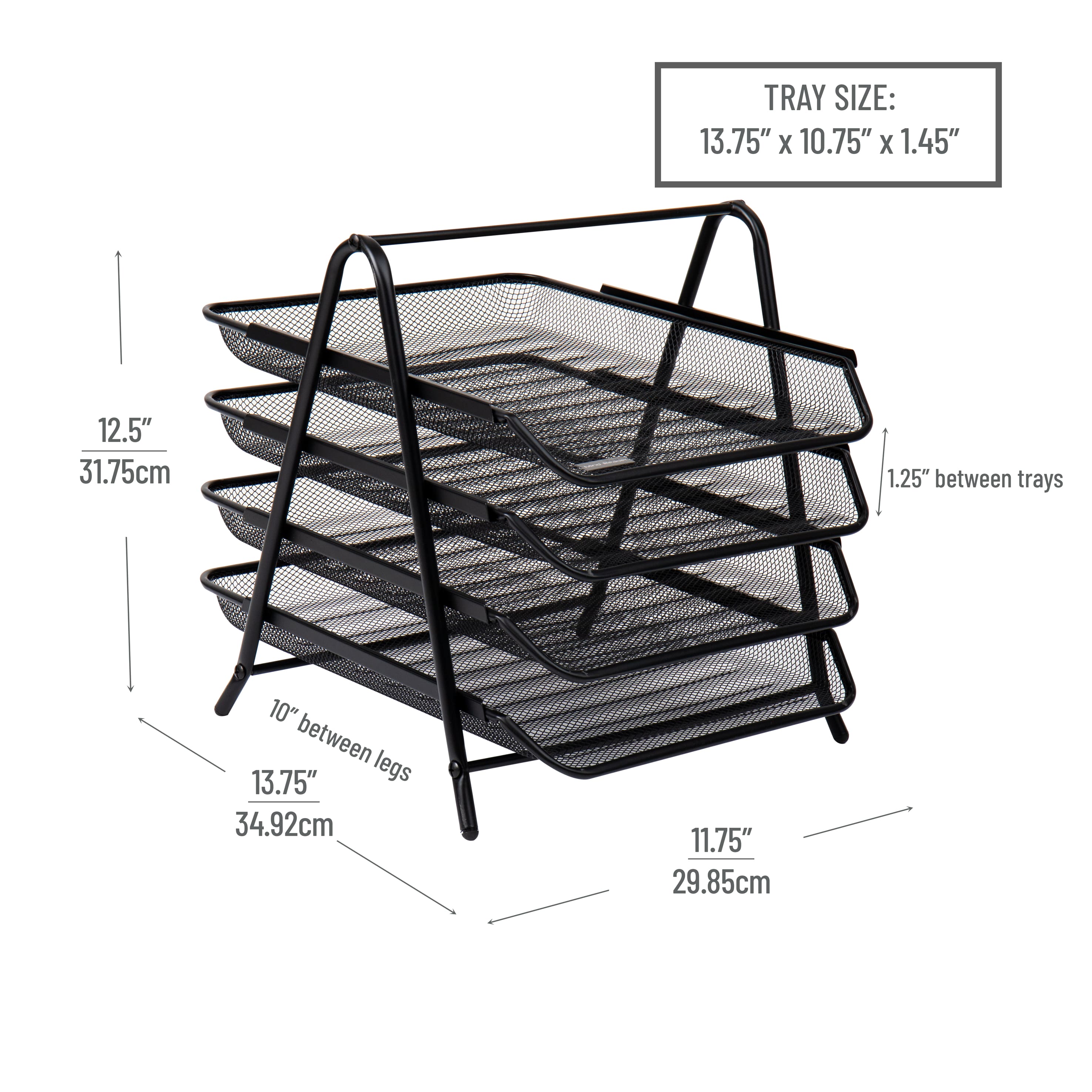 Tray Size: 13.75" x 10.75" x 1.45"
Tray Size: 12.5"
Tray Size: 31.75cm
Tray Size: 1.25" between trays
Tray Size: 10" between trays
Tray Size: 13.75" legs
Tray Size: 34.92cm
Tray Size: 11.75"
Tray Size: 29.85cm
