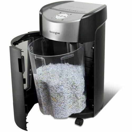 Angle. Kensington - OfficeAssist MF550 MotionBin Micro Cut Shredder K52053AM with 10-Sheet Capacity, 9.2-Gallon Bin, Dynamic LED Display.