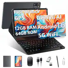 Al Camera Face Unlock GPS Gemini AI 12GB RAM Android 16 64GB ROM 5G WiFi