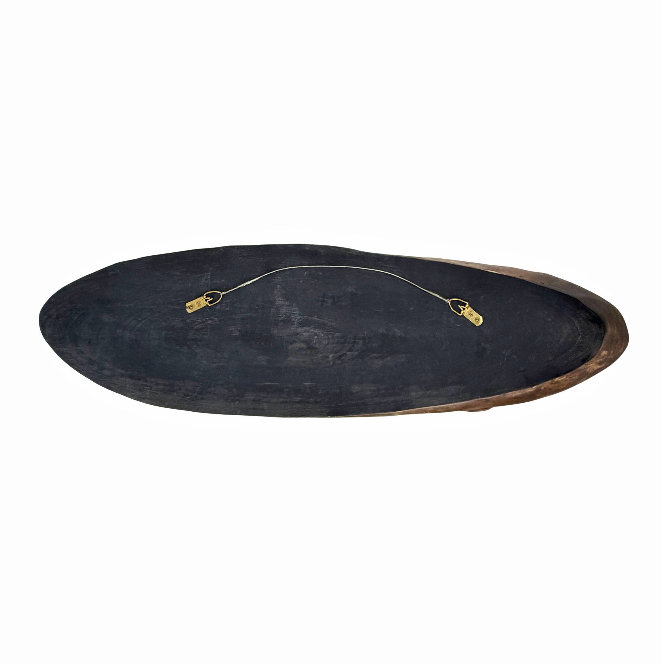 Alt View 9. Zeckos - Elk Family Intarsia Wood Oval Wall Sculpture 13x40 Rustic Cabin Decor - Brown.