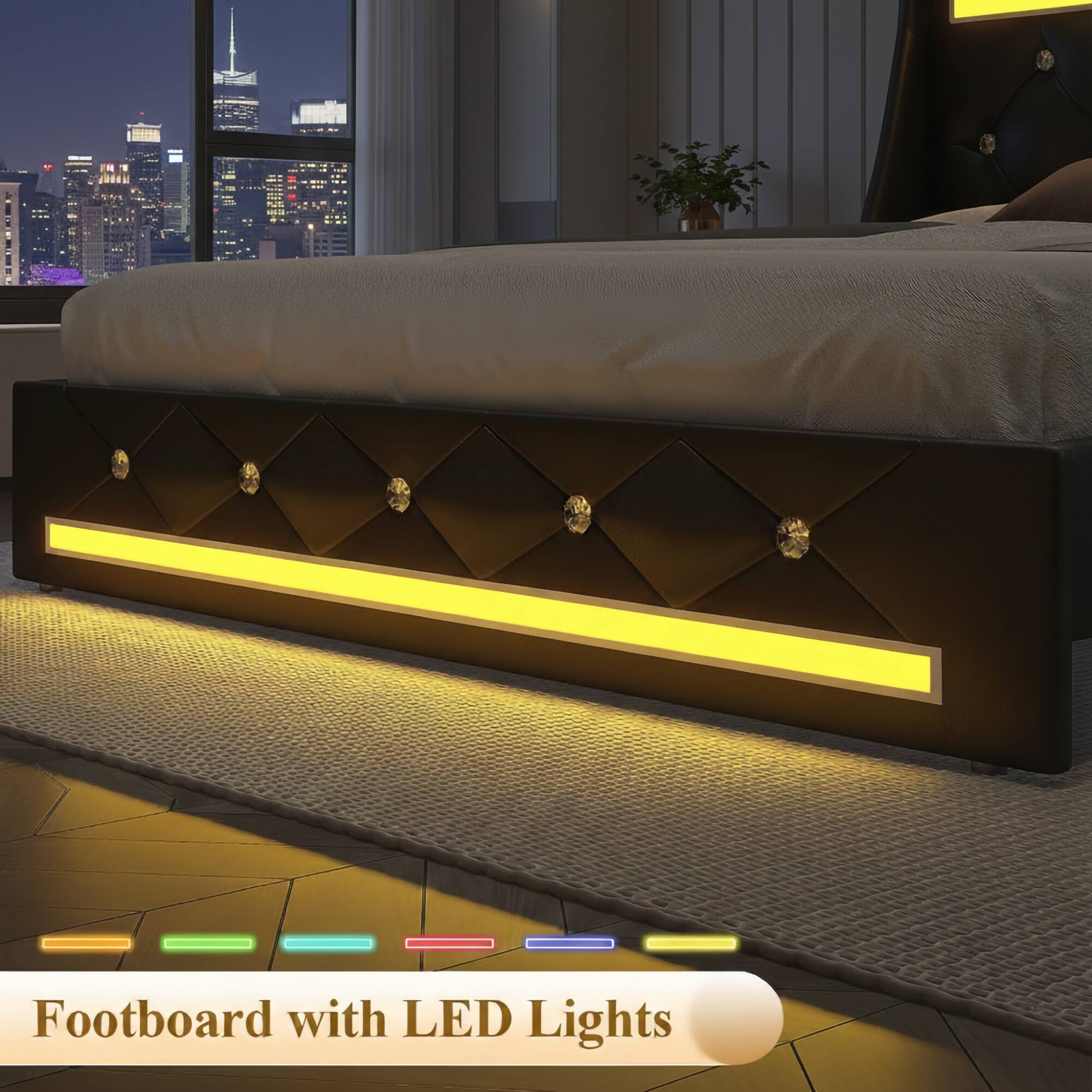 Footboard with LED Lights