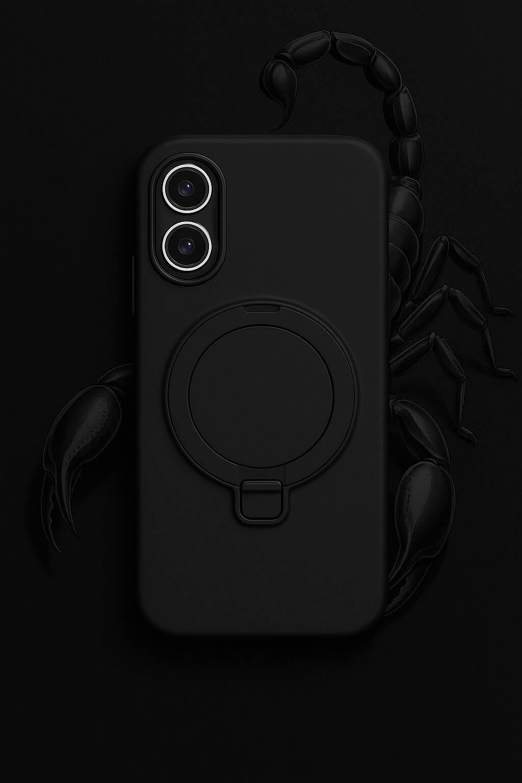 Alt View 17. SaharaCase - Venture Series Silicone Kickstand Case for Samsung Galaxy S25 Edge - Scorpion Black.