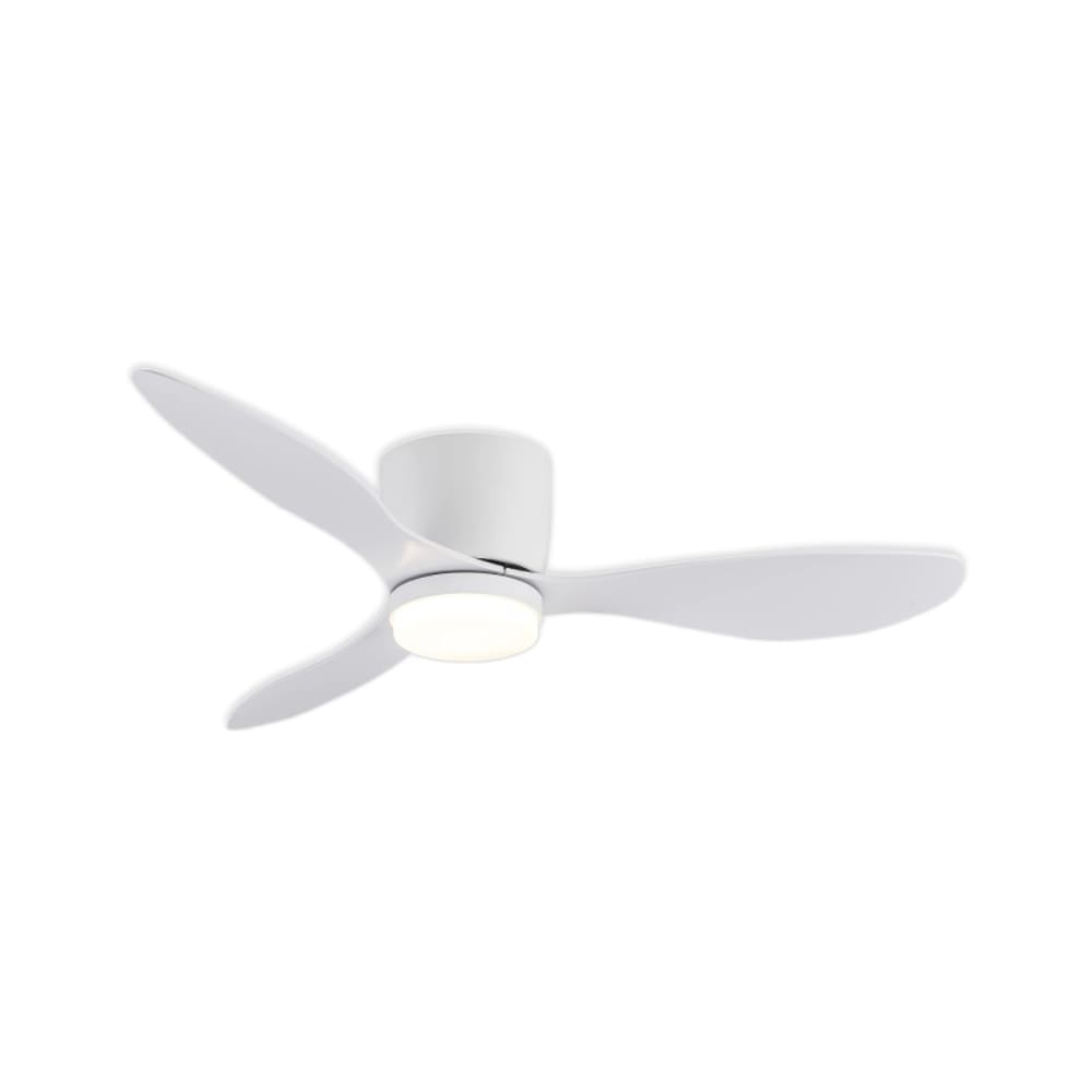 Front. Evolution Blazed - LOW PROFILE CEILING FAN WITH REMOTE - White.