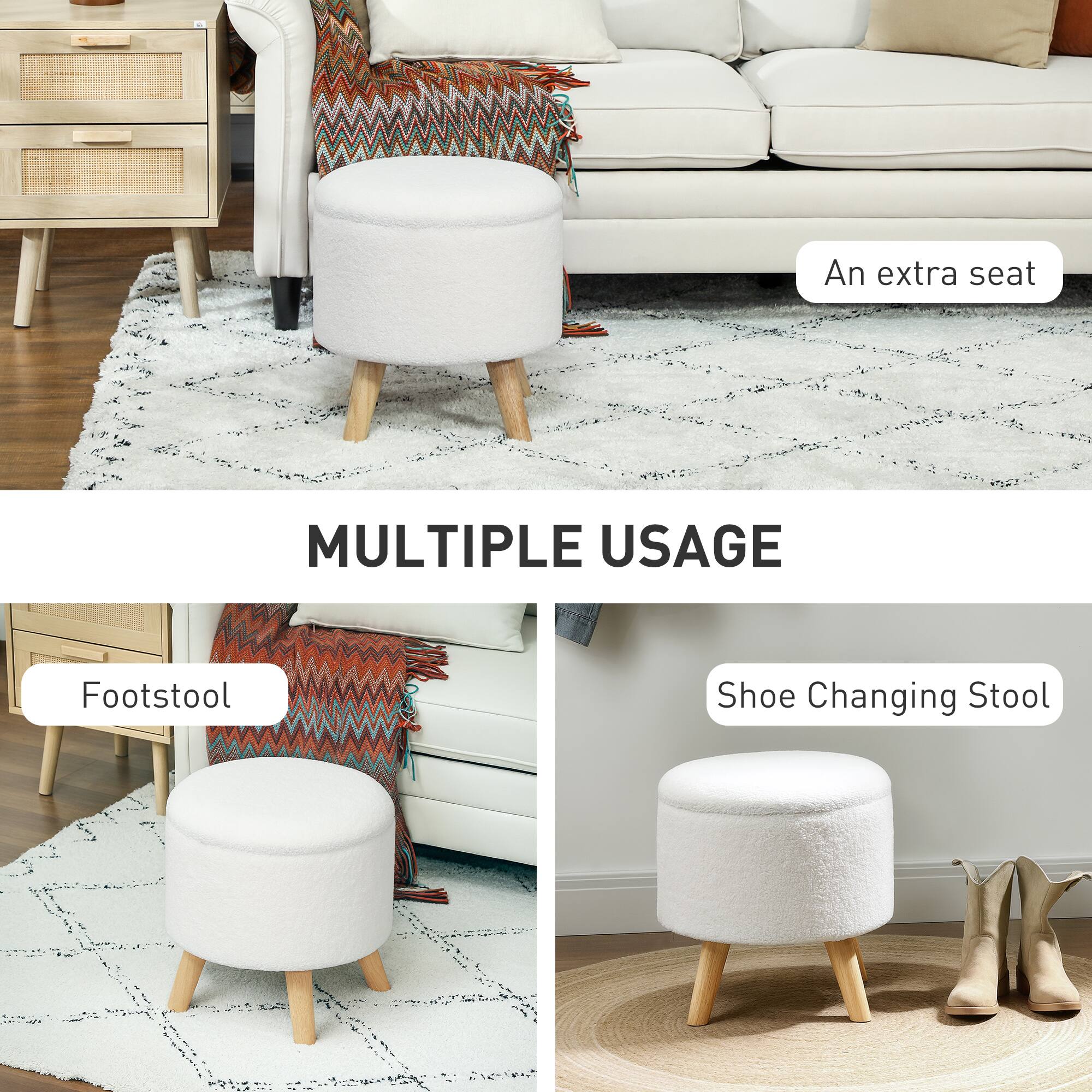 MULTIPLE USAGE

An extra seat
Footstool
Shoe Changing Stool