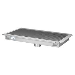 Koolmore - 18" x 36" Floor Trough Drain, 14-Gauge with Subway-Style Grating & Removable Drain Basket, NSF Listed - Stainless Steel