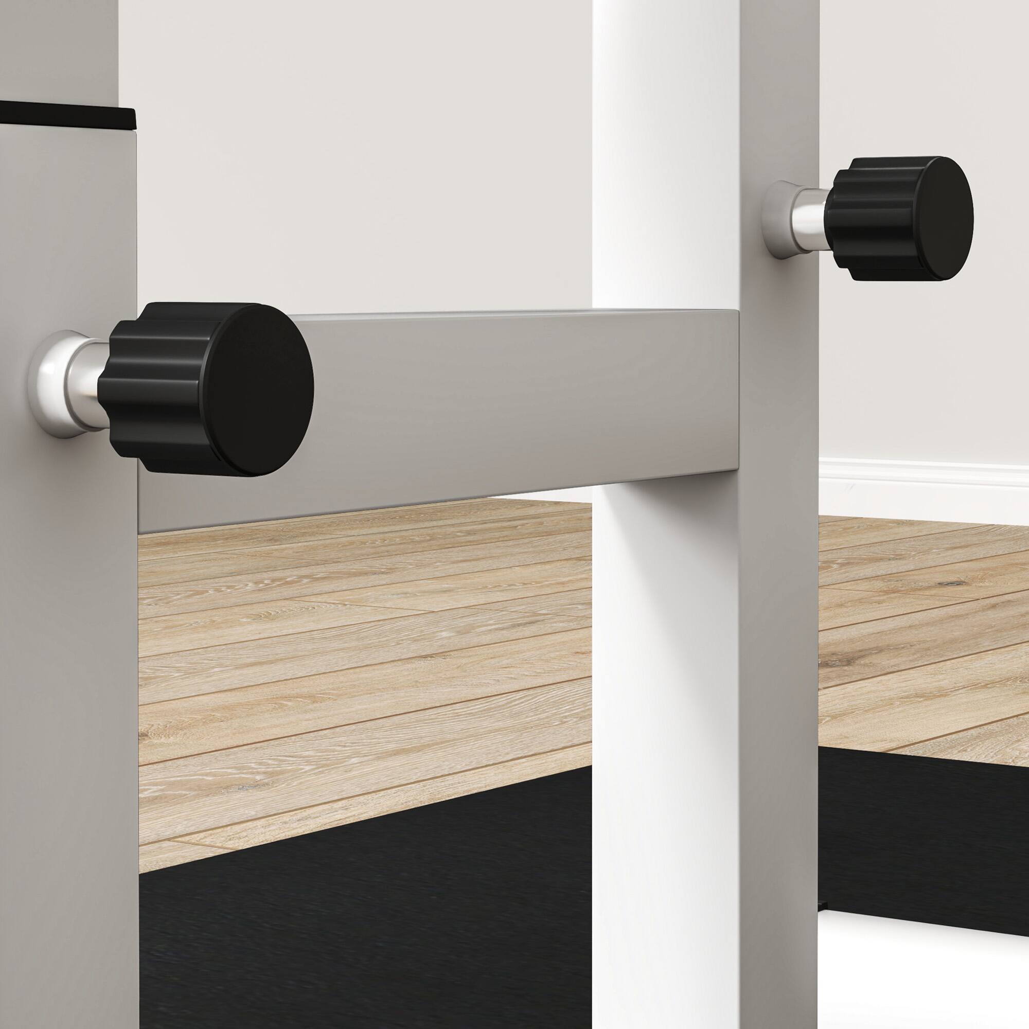 Alt View 8. Soozier - Adjustable Preacher Curl Bench with Brabell Rack, Strength Training Seated Arm Isolated Barbell Dumbbell Bicep Station - White.