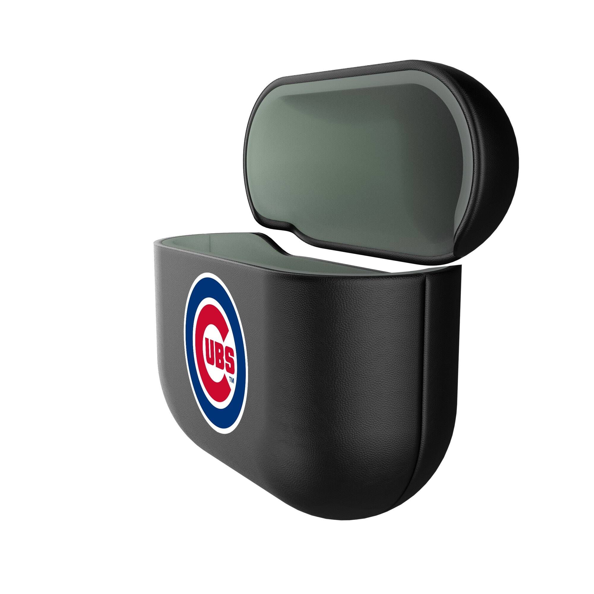 Alt View 1. Keyscaper - Chicago Cubs Chicago Cubs Insignia AirPods 4th Generation Case Cover - No Size - Black.