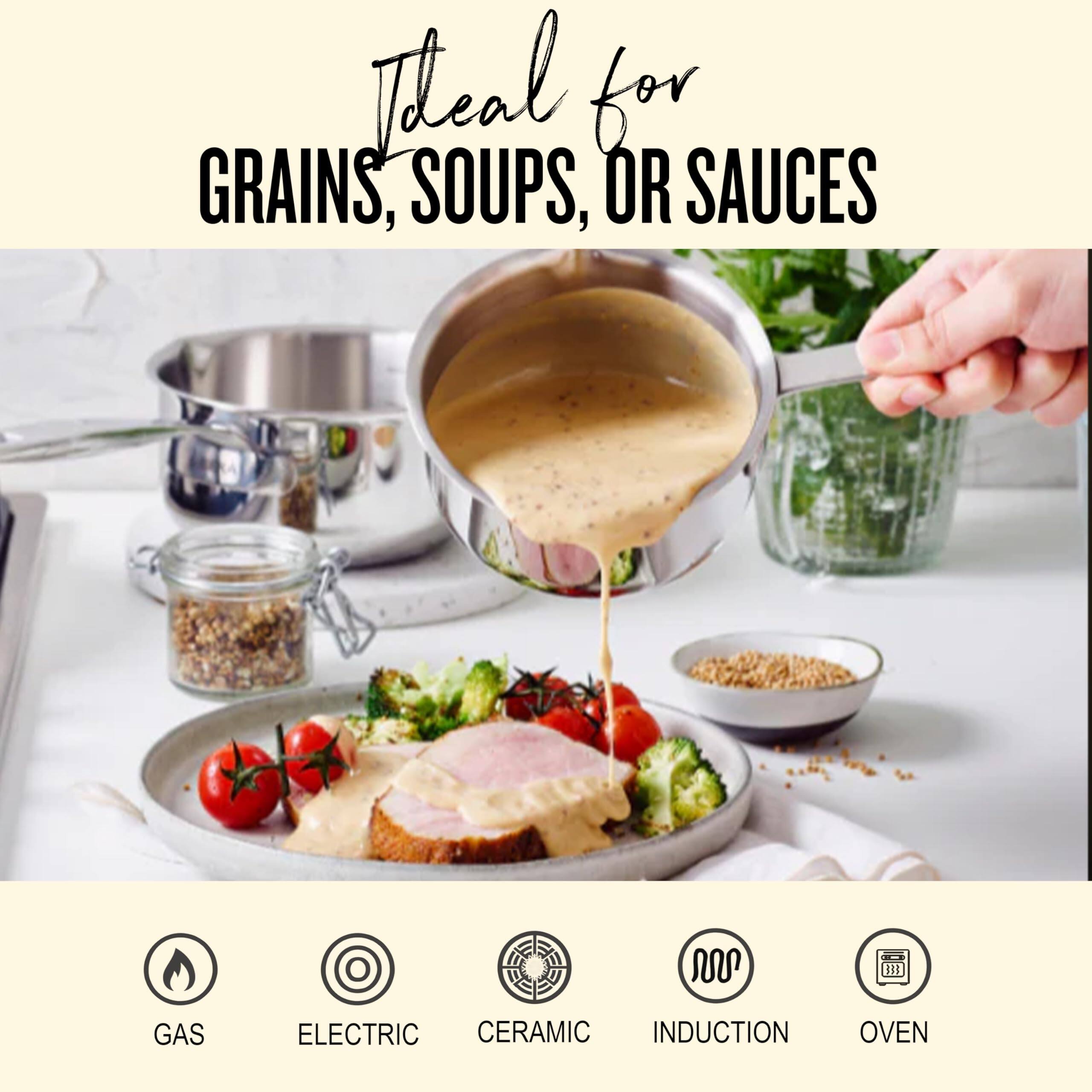 Ideal for GRAINS, SOUPS, OR SAUCES

GAS  
ELECTRIC  
CERAMIC  
INDUCTION  
OVEN
