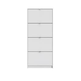 Tvilum - Bright 4 Drawer Shoe Cabinet - White
