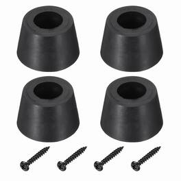 Unique Bargains - Rubber Speaker Isolation Feet, 0.91" Anti-Vibration Pad with Screws for Electronics Speaker Guitar 4pcs - Black