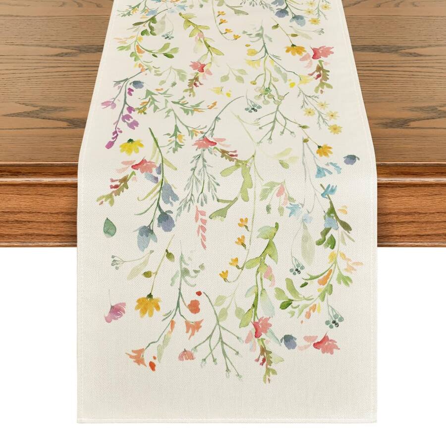 Dapper Styles Wildflowers Bloom Flowers Spring Table Runner Seasonal ...