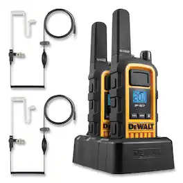 Dewalt - 1DXFRS800-SV1 2 W 22 Channels Two-Way Radios, 2 Radios - Black/Yellow