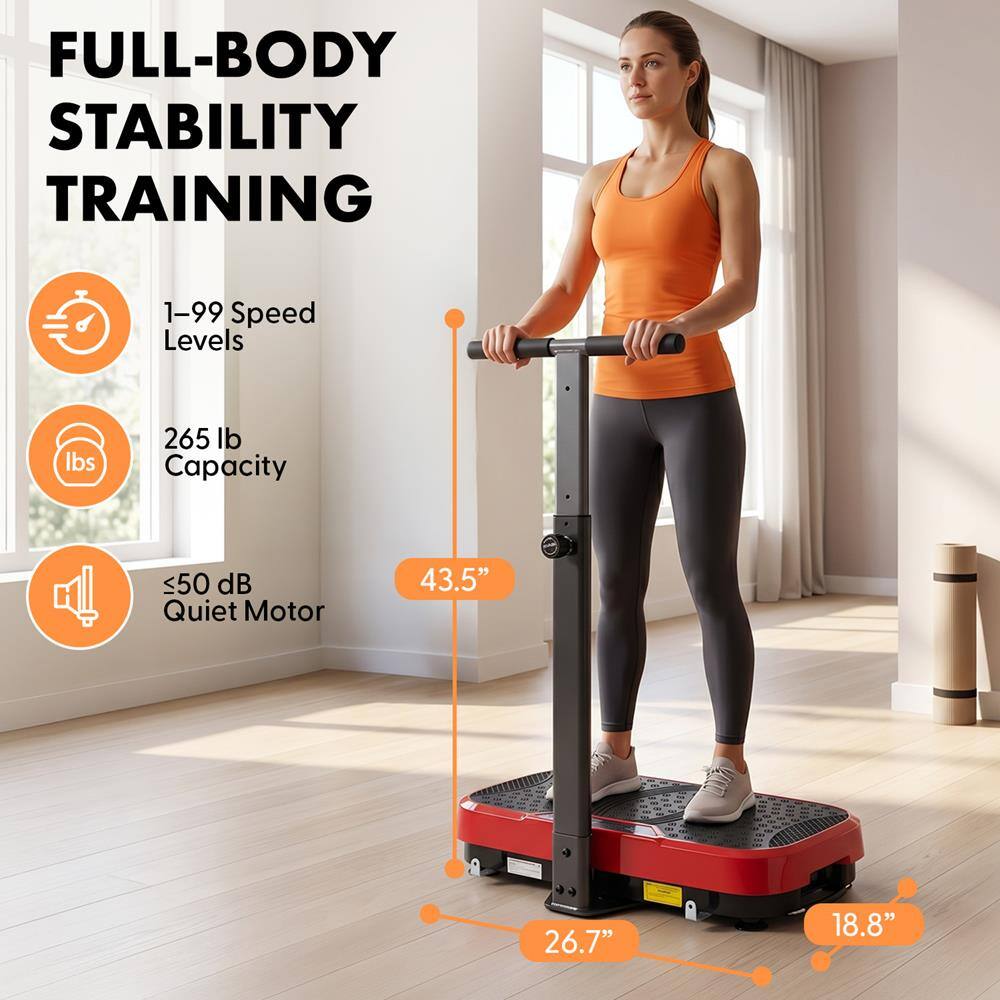 FULL-BODY STABILITY TRAINING

1-99 Speed Levels
265 lb Capacity
≤50 dB Quiet Motor

43.5" x 26.7" x 18.8"