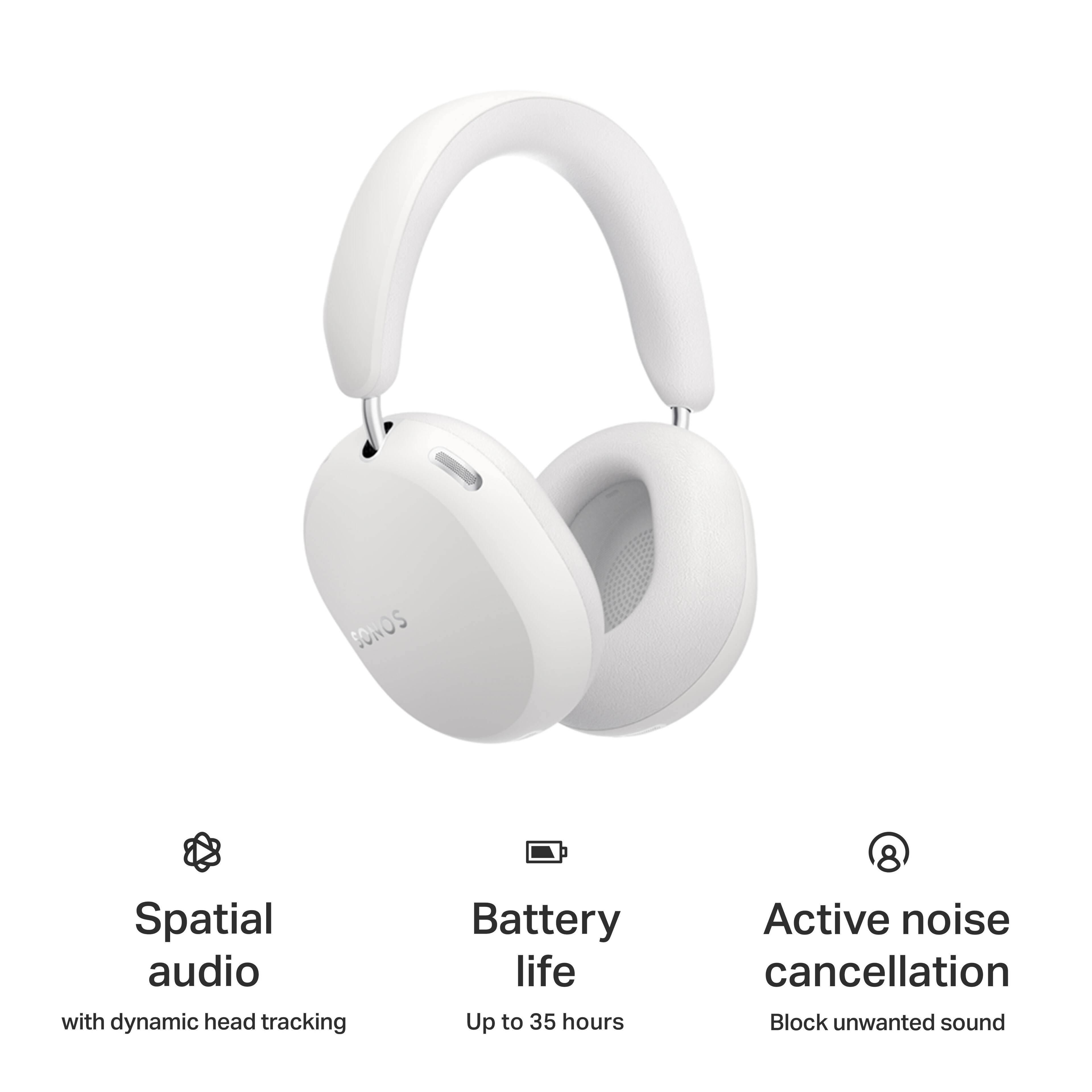 SONOS  
Spatial audio with dynamic head tracking  
Battery life Up to 35 hours  
Active noise cancellation Block unwanted sound