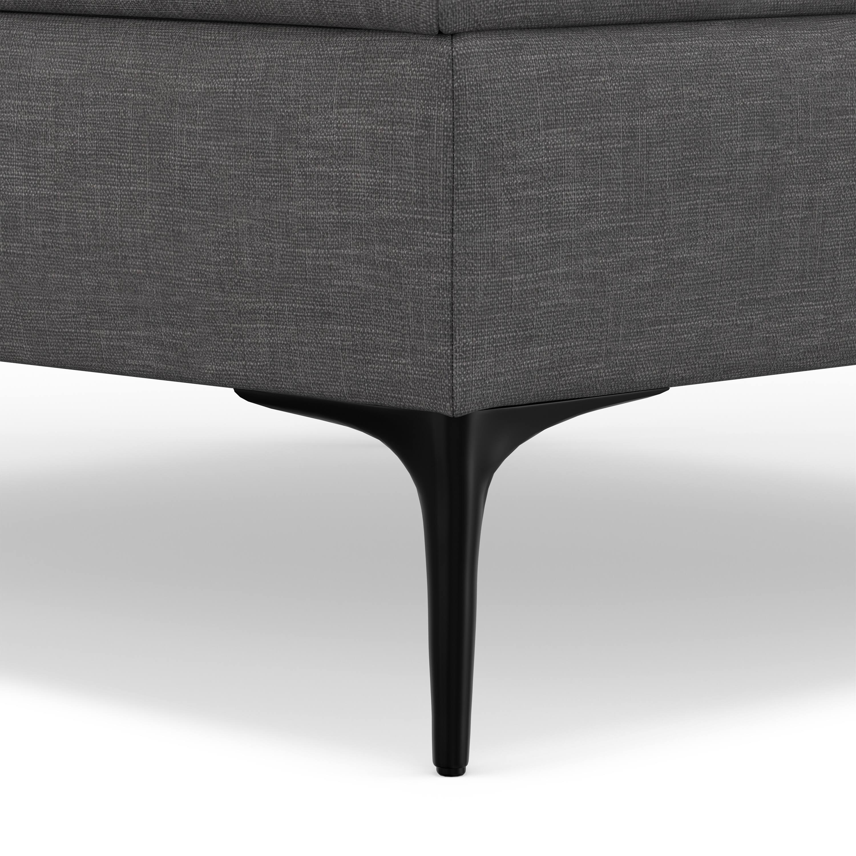 Alt View 6. Simpli Home - Rebecca 36 inch Mid Century Coffee Table Storage Ottoman with Lift Up Lid in Slate Grey Polyester Linen, Assembled - Slate Grey.