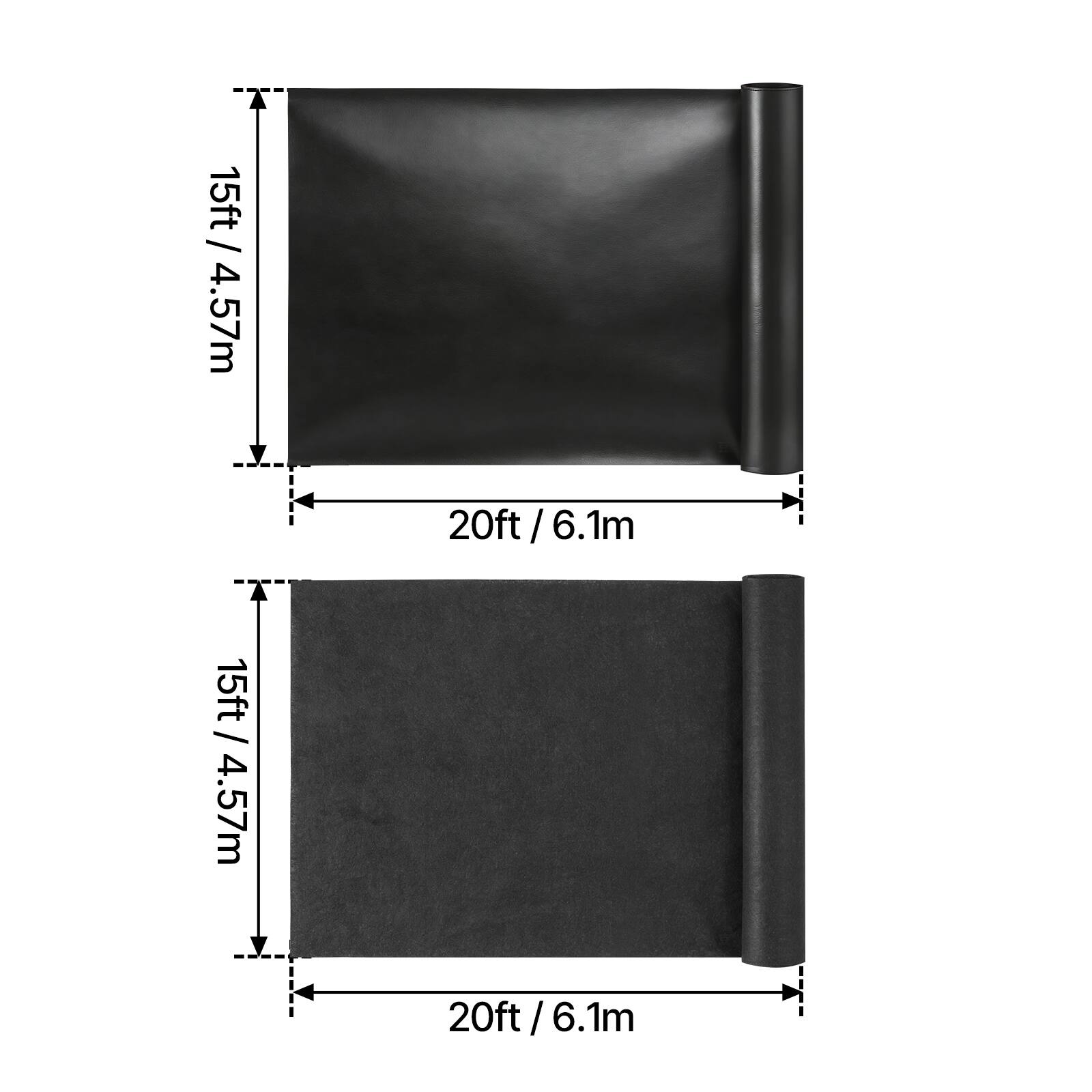 15ft / 4.57m  
20ft / 6.1m