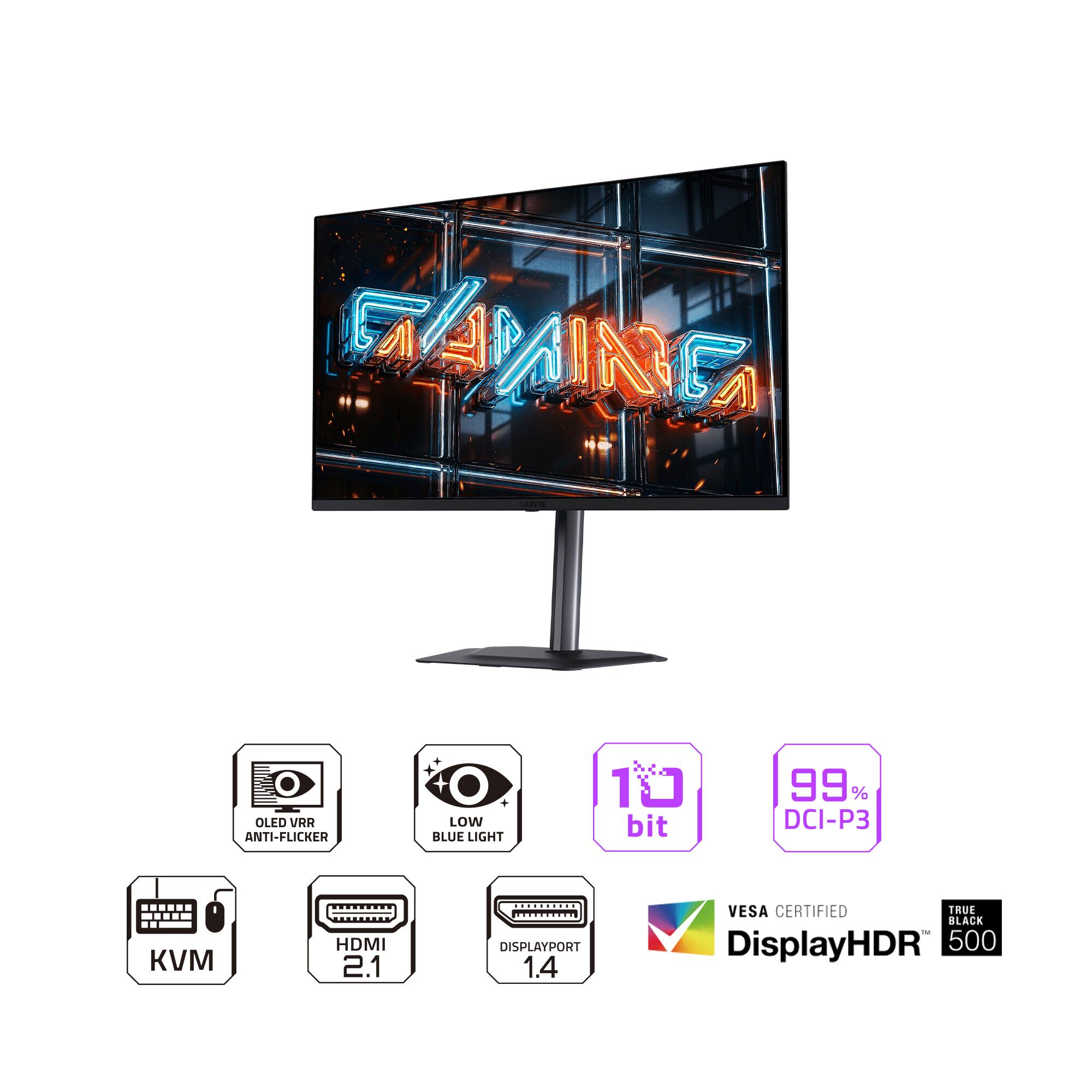 FAANG OLED URR ANTI-FLICKER LOW BLUE LIGHT 10 bit 99% DCI-P3 KVM HDMI 2.1 DISPLAYPORT 1.4 VESA CERTIFIED TRUE BLACK DisplayHDR 500