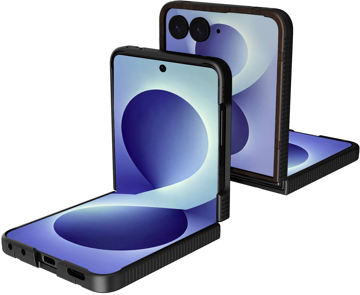 Alt View 4. Nakedcellphone - Slim Case for Samsung Galaxy Z Flip 8 Phone - Compatible with MagSafe - Woodgrain.