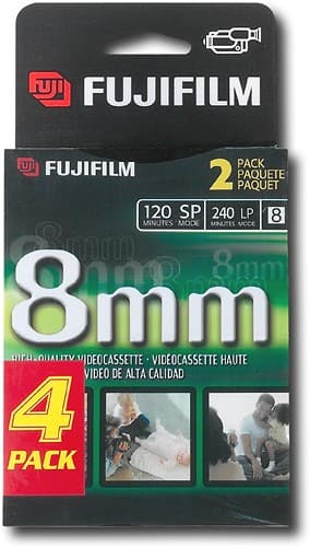 Front Standard. Fuji - 120-Minute 8mm Videocassettes (4-pack).