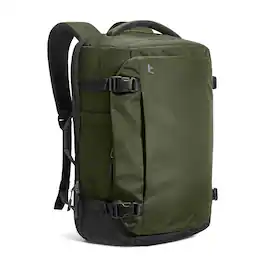 tomtoc - Navigator-T66 Liteway Laptop Travel Backpack 40L, TSA Friendly Flight Approved Carry-on Luggage, Fit 17.3" Laptop - Green-ripstop