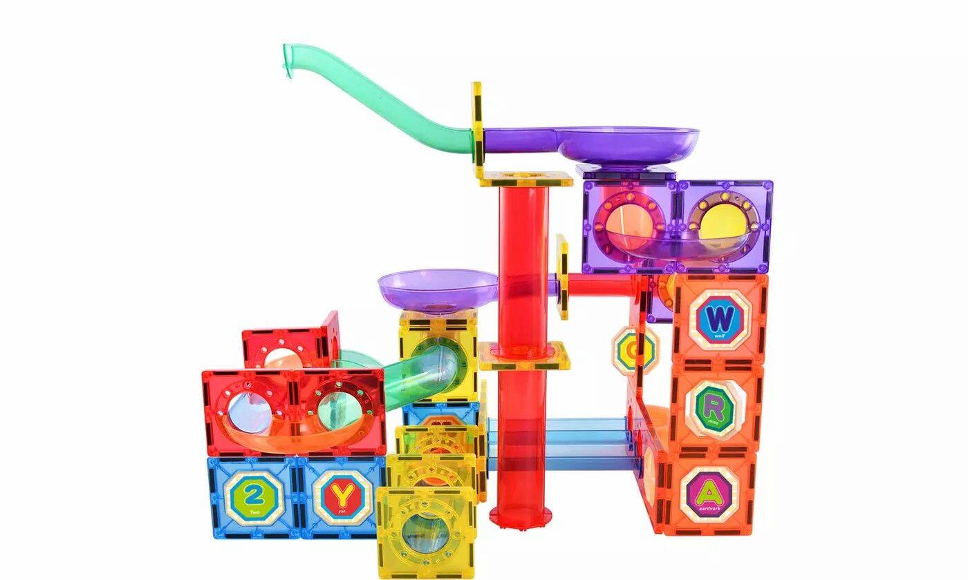 Link Kids Magnetic Building Blocks Tile Fantasy Castle Set 108 Pc ...