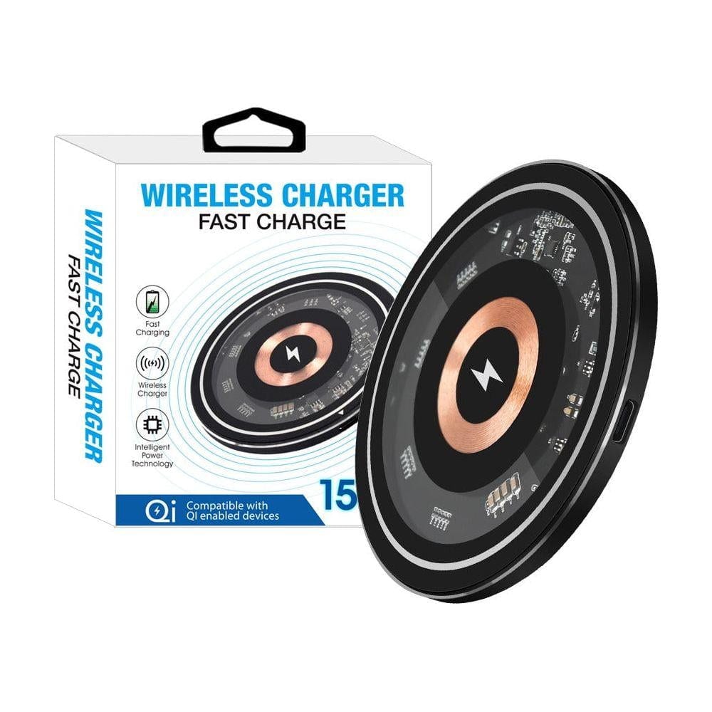 Entronix - Magnetic Wireless Charging Pad - Fast USB-C Charger for iPhone & Android Devices - Black