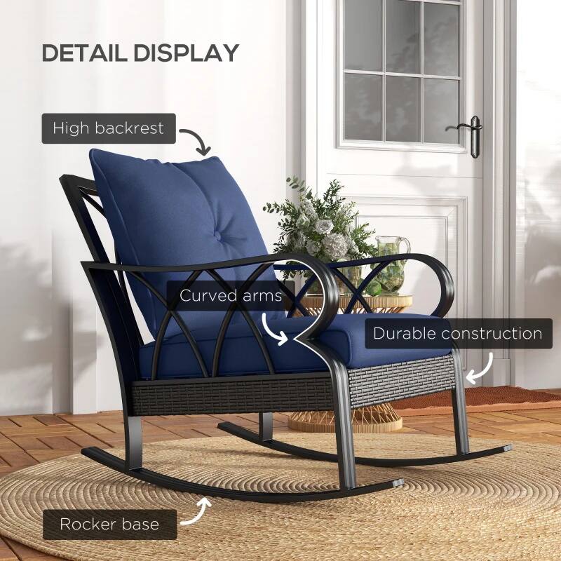 DETAIL DISPLAY

- High backrest
- Curved arms
- Durable construction
- Rocker base
