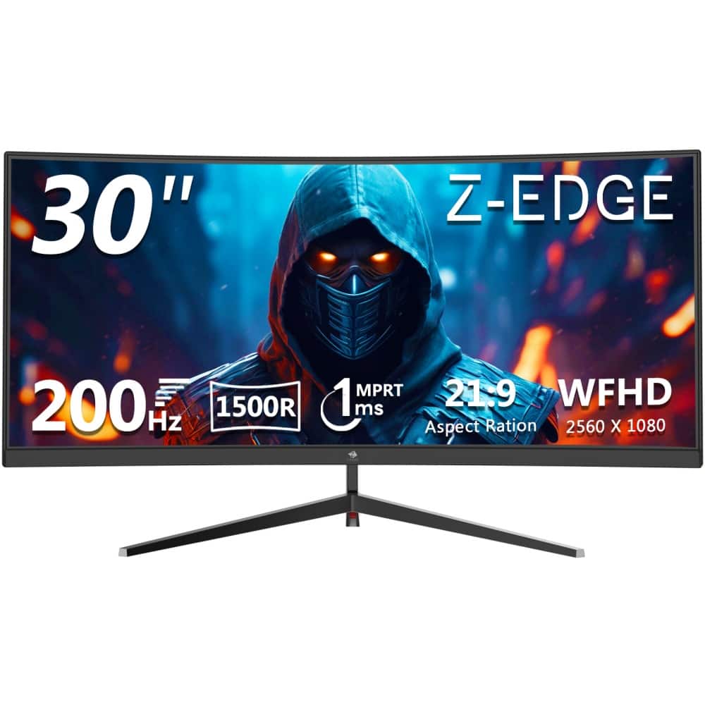 30" Z-EDGE 200Hz 1500R MPRT 1ms Aspect Ratio 21:9 WFHD 2560 X 1080