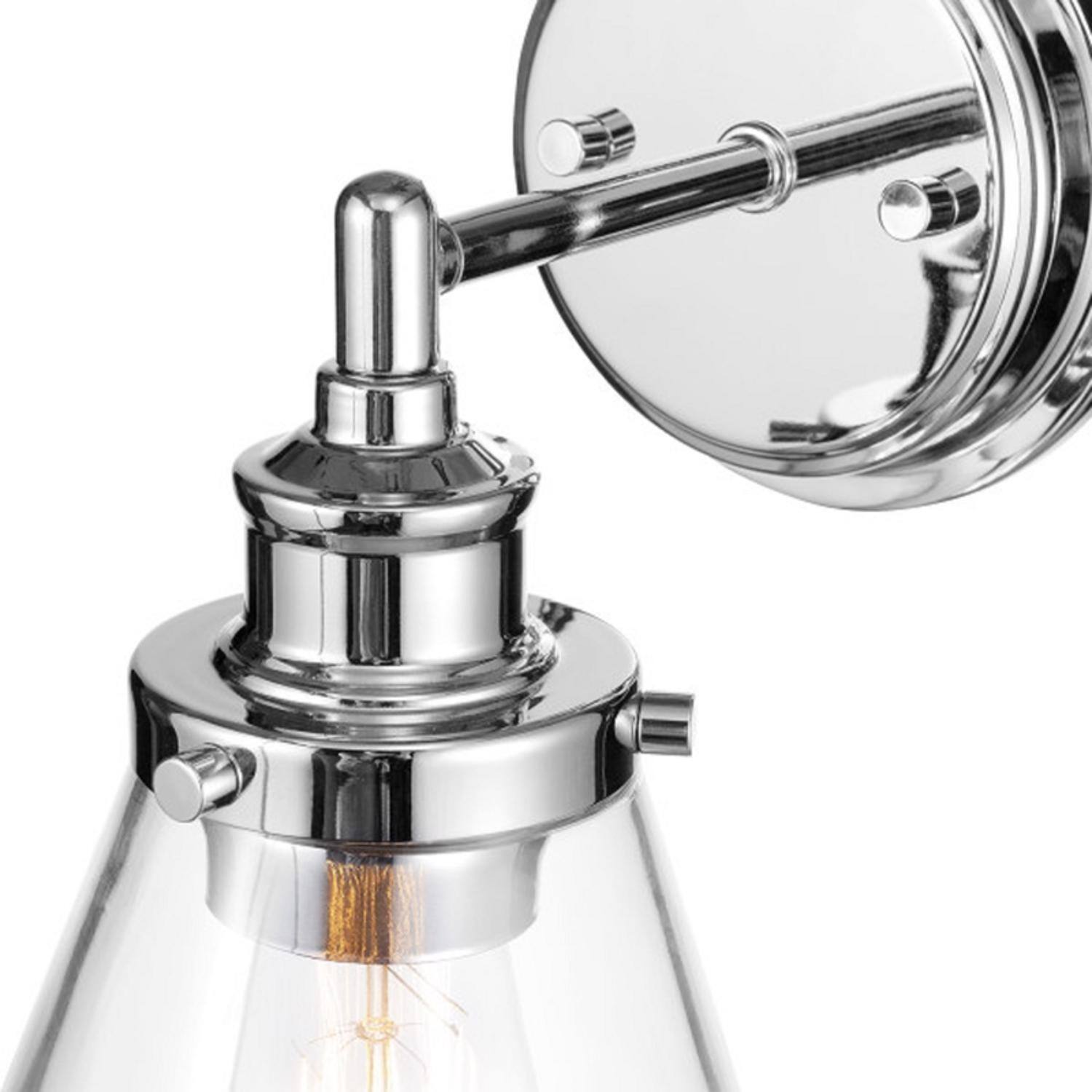 Left. Globe Electric - Globe Electric Parker 1-Light Chrome Wall Sconce.