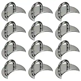 Unique Bargains - Metal Phone Charm Hook 1", 12pcs Adhesive Moon Shaped Finger Grip for Smartphones Keychain Tablet Case Accessories - Black