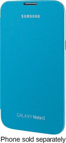 Samsung - Flip Cover for Samsung Galaxy Note II Cell Phones - Blue